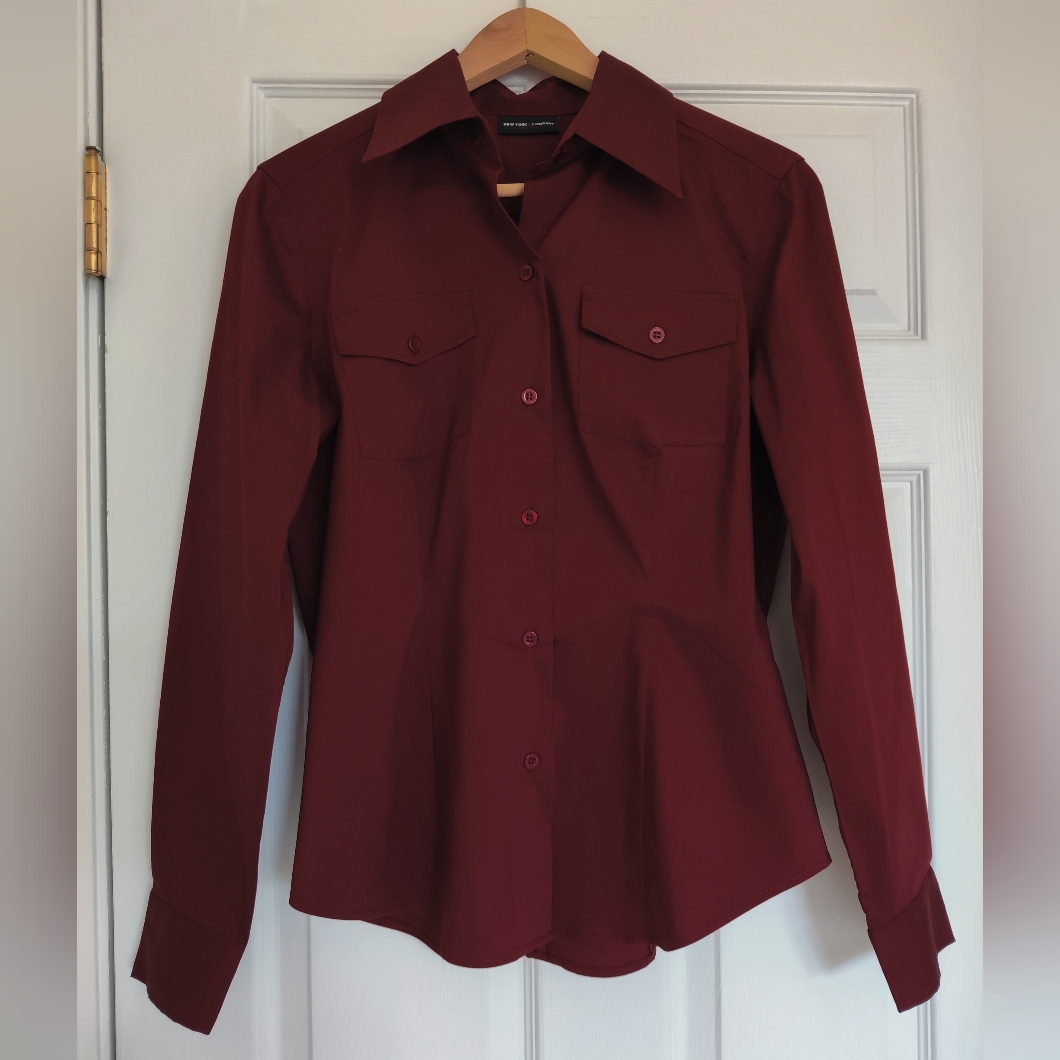 New Maroon Button Down